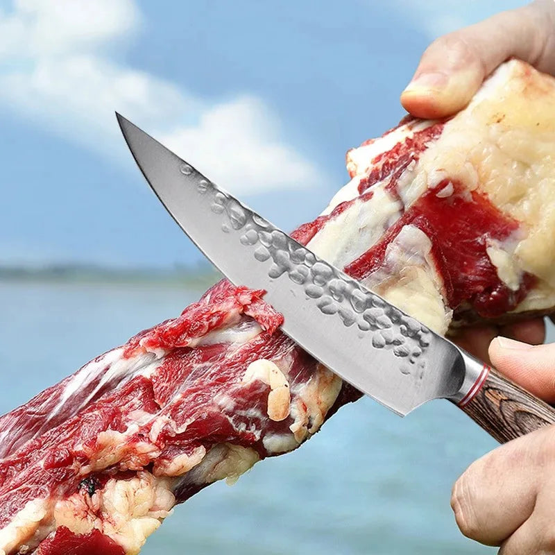 Handmade Forged Boning Knife Kitchen Knives Wooden Handle Butcher Knife Meat Cleaver Fish Slicing For Cooking Kitchen Knife