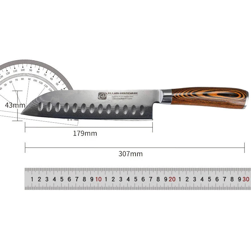 Damascus Kitchen Knives Tanto Fruit Santoku 67 Layers Knives Utility Handmade Chef Knife Japanese Vg10 Facas De Cozinha