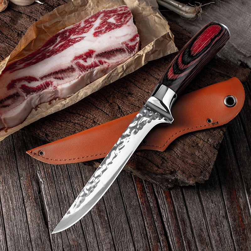 Hand Forged Boning Knife Professional Deboning Chef Slicing Meat Cleaver Fish Fillet Knife Kitchen Knives