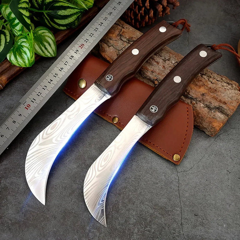 Fruit Knife Opener Banana Durian Knife Hand Forged Blade Boning Butcher Knife Chef Cutter Wood Handle High Steel Kitchen Knives