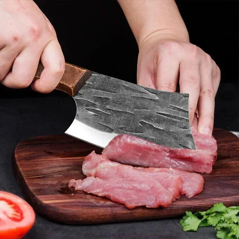 Cleaver Knife Slicing Fish Meat Vegetable Kitchen Knives Stainless Steel Wood Handle Boning Butcher Knife Chef Cooking Tools